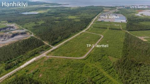 Ilmakuva Hanhikiven alueesta.