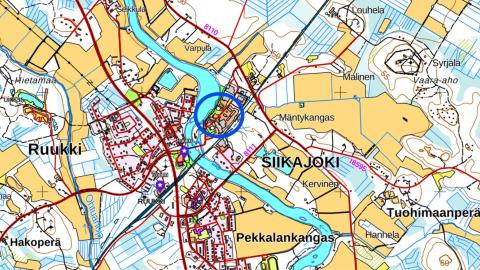 Business Park's location on map. Map base: National land survey of Finland.